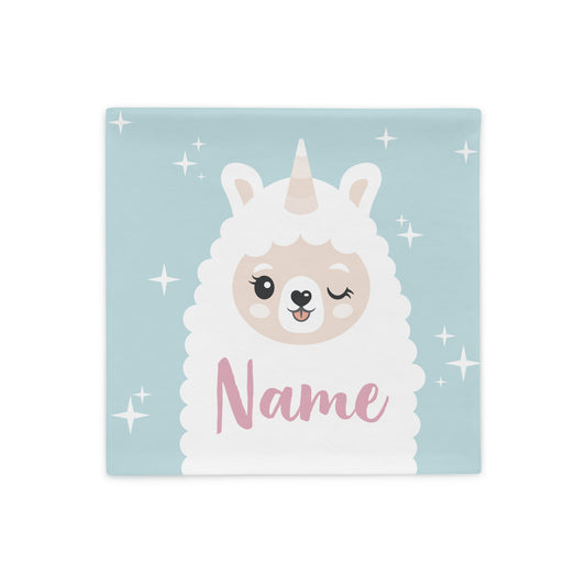 Personalized Name Pillow - Lama and Stars