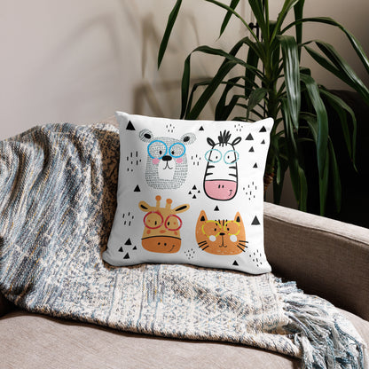 Personalized Name Pillow - Cute Cartoon Animals