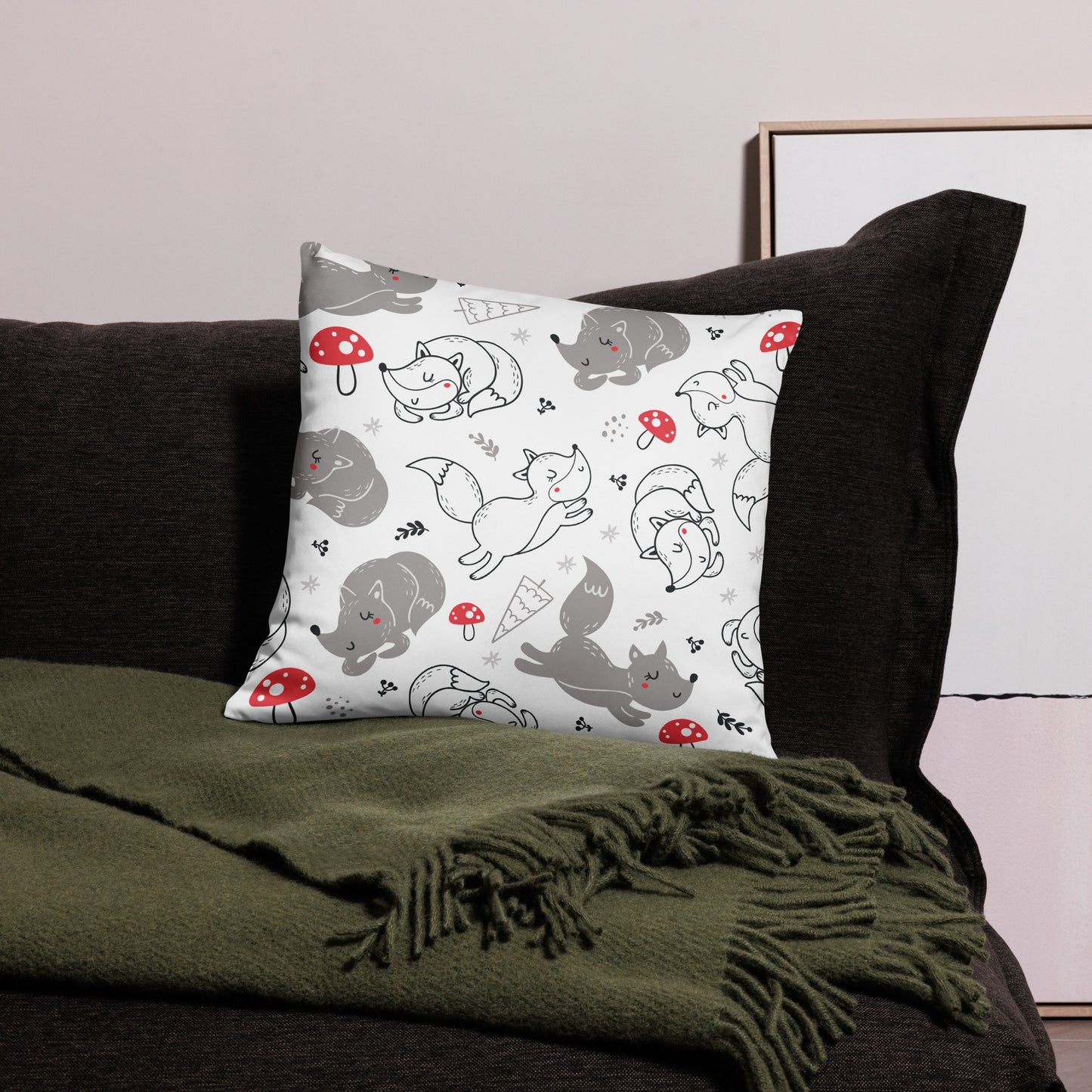 Personalized Name Pillow - Woodland Fox