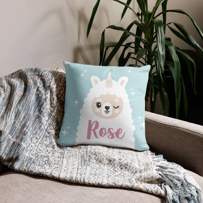 Personalized Name Pillow - Lama and Stars