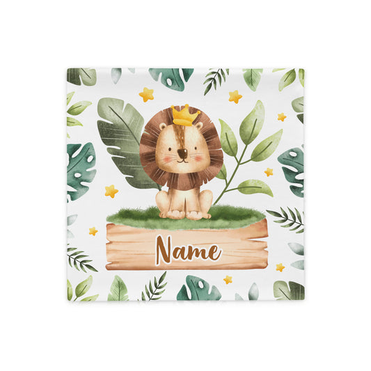 Personalized Name Pillow - Lion and Stars