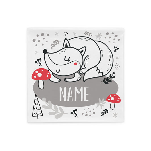 Personalized Name Pillow - Woodland Fox