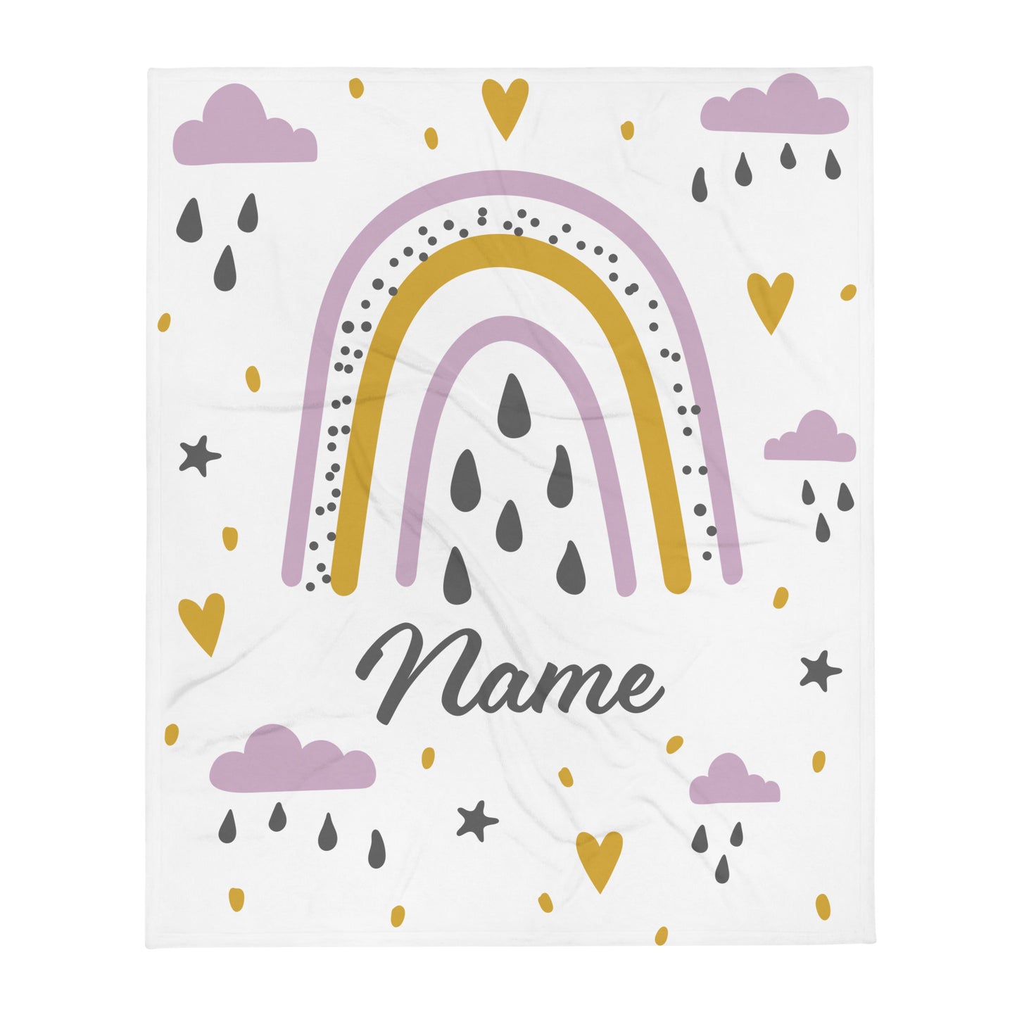 Personalized Name Blanket - Pink Rainbow