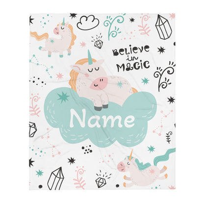 Personalized Name Blanket - Unicorn